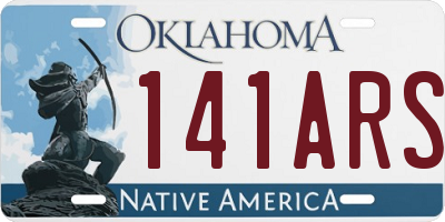 OK license plate 141ARS