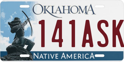 OK license plate 141ASK