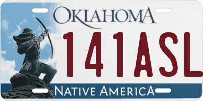 OK license plate 141ASL