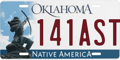 OK license plate 141AST