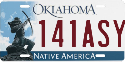 OK license plate 141ASY