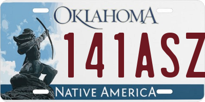 OK license plate 141ASZ