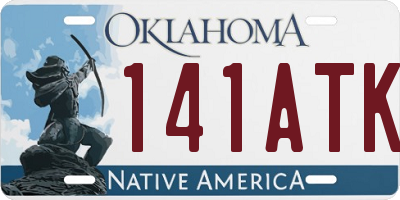 OK license plate 141ATK
