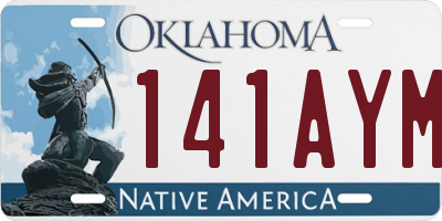 OK license plate 141AYM