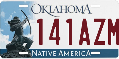 OK license plate 141AZM