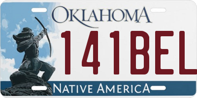 OK license plate 141BEL