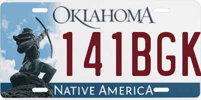 OK license plate 141BGK