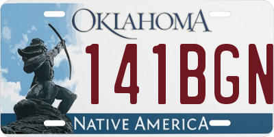 OK license plate 141BGN