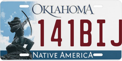 OK license plate 141BIJ