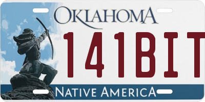 OK license plate 141BIT