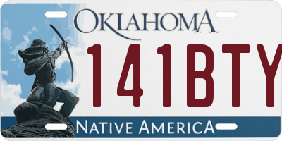 OK license plate 141BTY