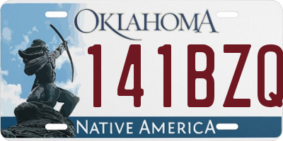 OK license plate 141BZQ