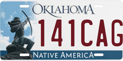 OK license plate 141CAG