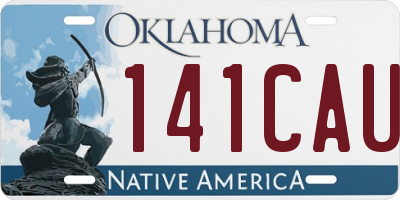 OK license plate 141CAU