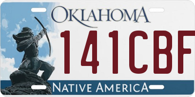 OK license plate 141CBF