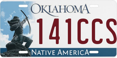 OK license plate 141CCS
