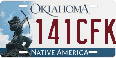 OK license plate 141CFK