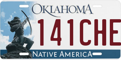 OK license plate 141CHE