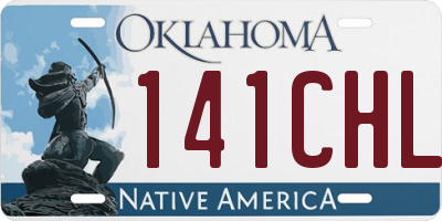 OK license plate 141CHL