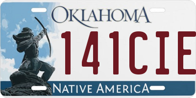 OK license plate 141CIE