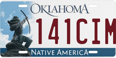 OK license plate 141CIM