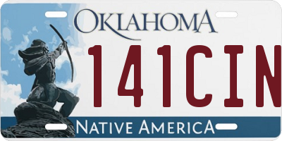OK license plate 141CIN