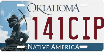 OK license plate 141CIP