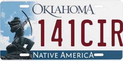 OK license plate 141CIR