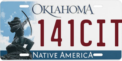 OK license plate 141CIT