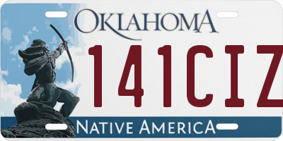 OK license plate 141CIZ