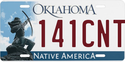 OK license plate 141CNT