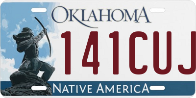 OK license plate 141CUJ