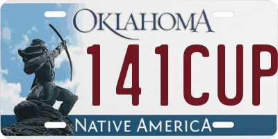 OK license plate 141CUP