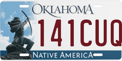 OK license plate 141CUQ