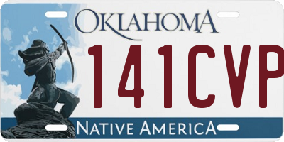 OK license plate 141CVP