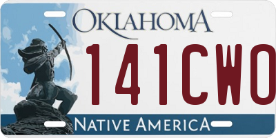 OK license plate 141CWO