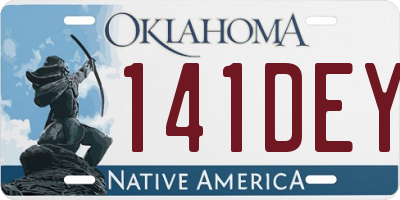 OK license plate 141DEY