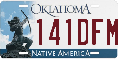 OK license plate 141DFM