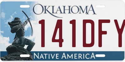 OK license plate 141DFY