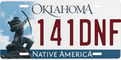 OK license plate 141DNF