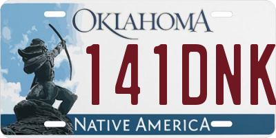 OK license plate 141DNK