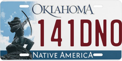 OK license plate 141DNO
