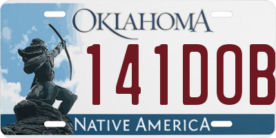OK license plate 141DOB