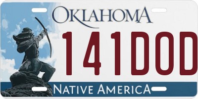 OK license plate 141DOD
