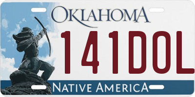OK license plate 141DOL