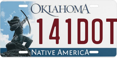 OK license plate 141DOT