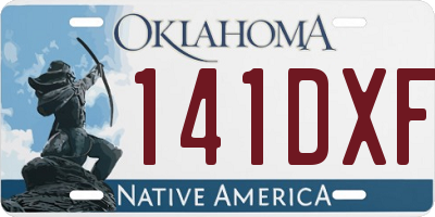 OK license plate 141DXF