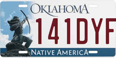OK license plate 141DYF