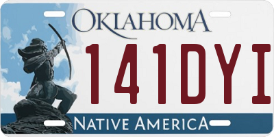 OK license plate 141DYI
