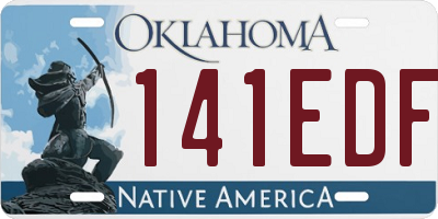 OK license plate 141EDF